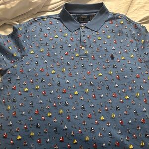 Polo by Ralph Lauren Multicolor Sailboat Print Men's Polo